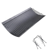 Uniflasy 27-inch ash pan front view with charcoal colour