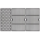 Uniflasy grill grates replacement set with cast iron grates