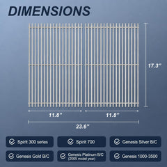Uniflasy grill grates showing smooth surface and solid construction