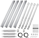 Uniflasy grill replacement parts set including burner tubes and heat plates
