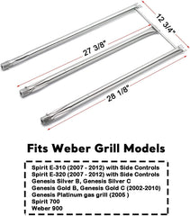 Uniflasy stainless steel grill burner tubes and flavorizer bars