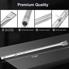 Uniflasy stainless steel grill burners and heat plates