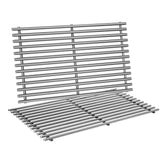 Uniflasy stainless steel grill grates front view, 17.5 inch size