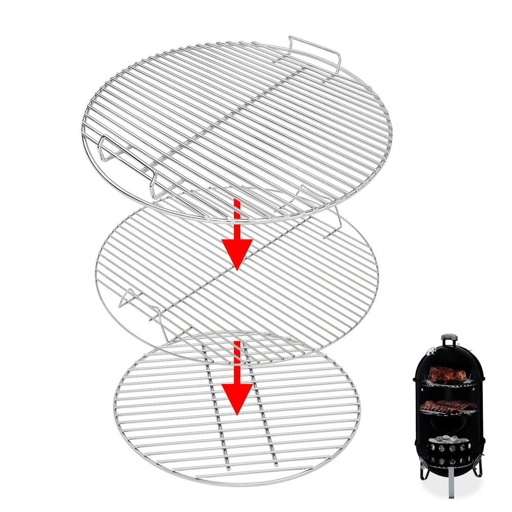Uniflasy Upper Cooking Grate for Weber Smokey Mountain 18-inch