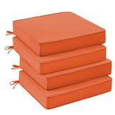 UNIKOME outdoor chair cushion set of 4 in orange front view