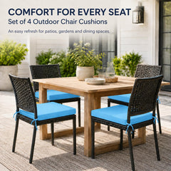 UNIKOME Outdoor Chair Cushions pack of 4 in packaging