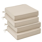 UNIKOME outdoor chair cushions set of 4 in beige, front view