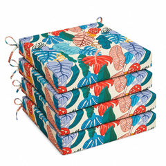 UNIKOME outdoor chair cushions set of 4 in Palm Tropical color