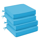 UNIKOME Outdoor Chair Cushions Set of 4 in teal, front view