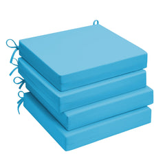 UNIKOME Outdoor Chair Cushions Set of 4 in turquoise color, front view