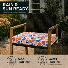 UNIKOME Outdoor Chair Cushions showing slip-resistant straps