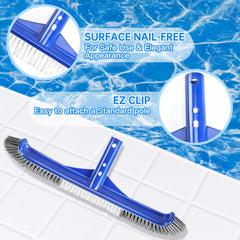 Unipool Pool Brush attached to a standard pool pole