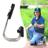 Unmake Ergonomic Knee Seat front view in silver