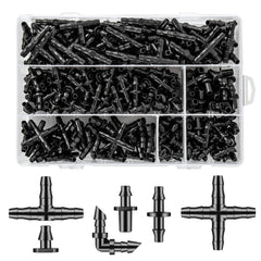 Unoutur 600 Pcs Drip Irrigation Fittings Kit with clear plastic box