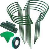 Unves 10 Pack Plant Support Stakes with green coating