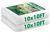 Unves 10x10 FT Garden Netting, White, Front View