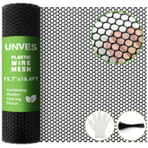 Unves Chicken Wire Plastic Mesh roll black 15.7IN x 16.4FT