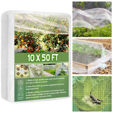 Unves Garden Netting 10' x 50' white, front view