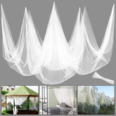 Unves Mosquito Netting 10x39 Ft white front view
