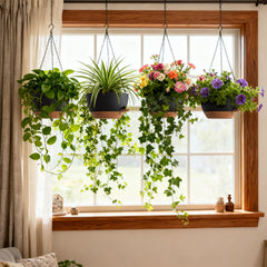 UOUZ self-watering hanging planter with removable tray
