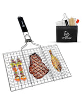 Upgrillz Fish Grill Basket with detachable wooden handle