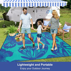 Uphome Outdoor Rug placed on a patio during a picnic