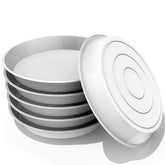 UPMCT 10 Inch Plant Saucer, white, front view