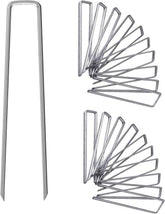 UPMCT 12 Inch Galvanized Garden Landscape Staples front view