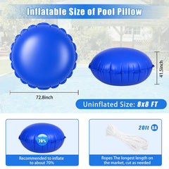 UQM pool pillow double valve design for easy inflation