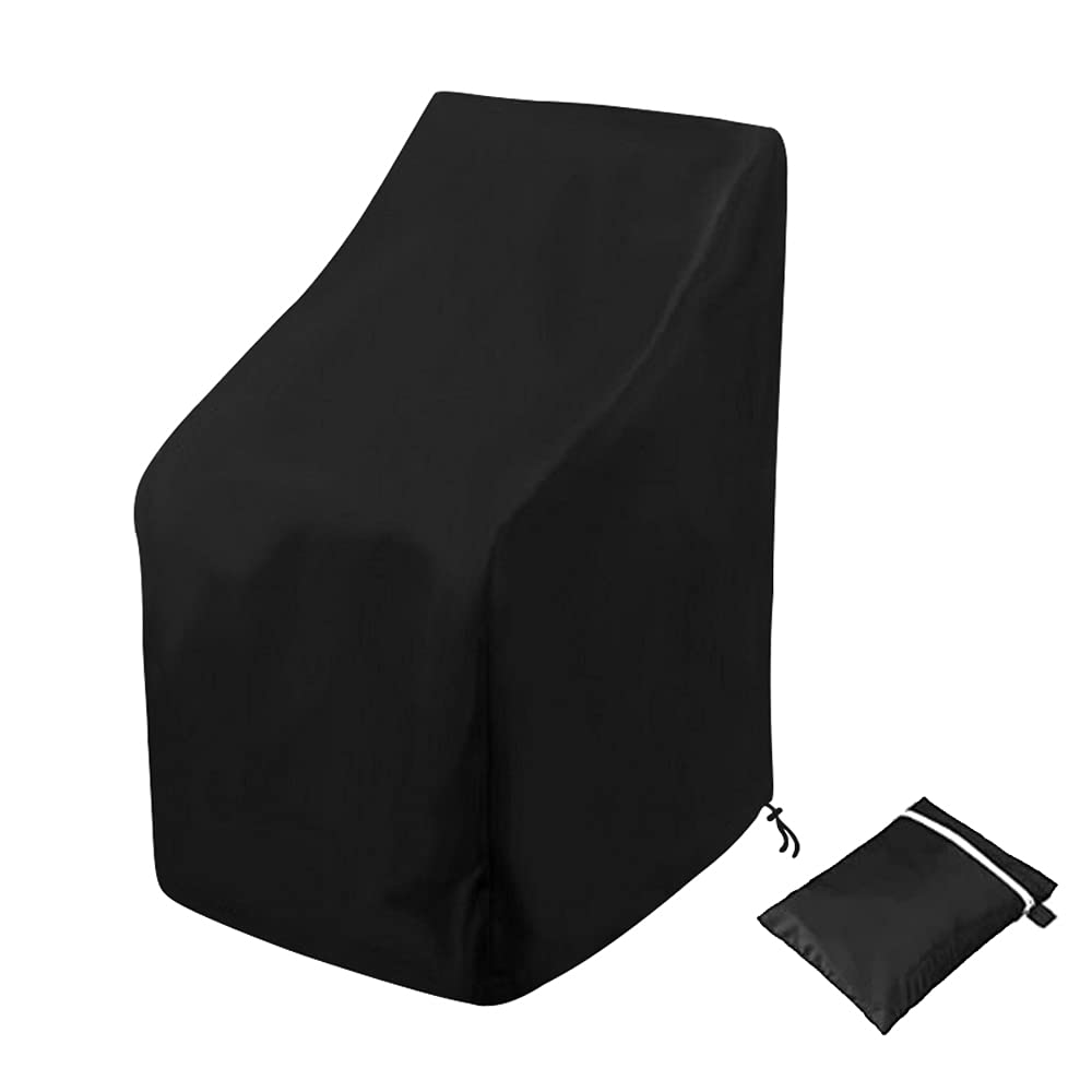 Uranshin Stacking Outdoor Chair Cover front view in black