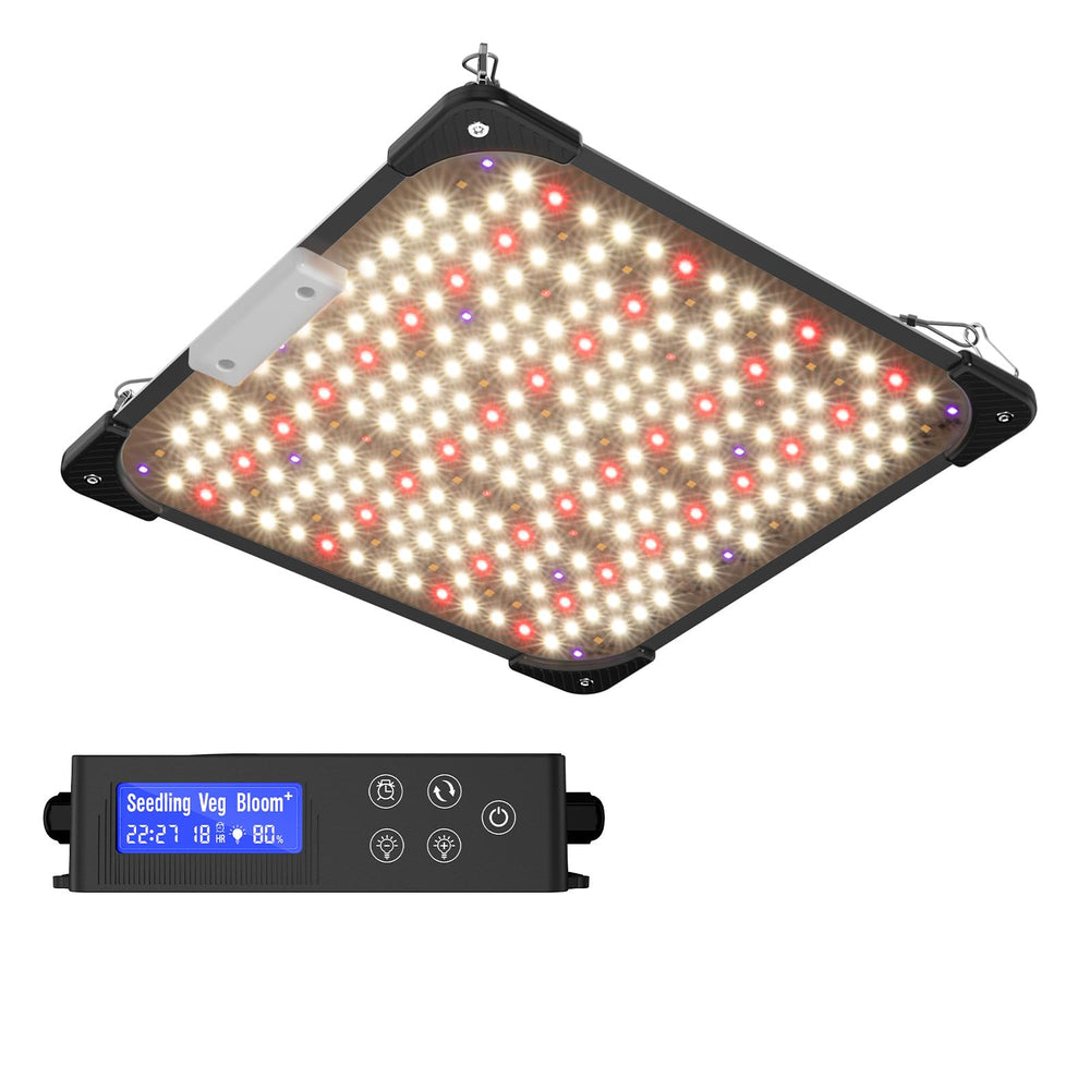 URBZUE 60W LED Grow Light front view with HD display