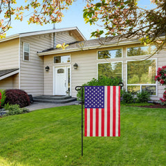 URSKYTOUS American Garden Flag in outdoor setting