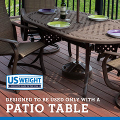 US Weight Umbrella Base with EZ Grip handle close-up