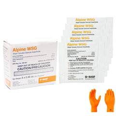USA Supply Alpine WSG Insecticide box with gloves and pest identification card