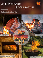Using Nvkrvks Fire Starter Squares for camping fire