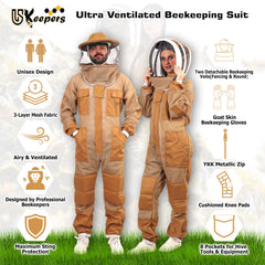USKEEPERS Bee Suit with detachable fencing veil attached
