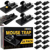 USKICH 24 Pack Mouse Traps clear design front view
