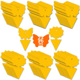 USKICH 96PCS Fruit Fly Sticky Traps yellow pack front view
