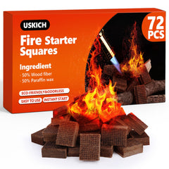 USKICH Fire Starter Squares 72Pcs pack front view