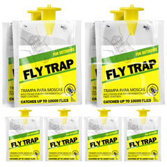 USKICH Outdoor Hanging Fly Trap, clear bag front view