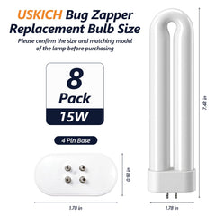 USKICH U-Shaped bug zapper bulb side view