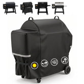 Utheer Grill Cover for Pit Boss Navigator 1600, black fabric front view
