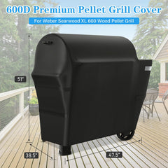 Utheer Grill Cover side view with reflective tape