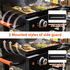 Utheer Magnetic Wind Guards installed on Blackstone griddle