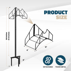 Utopia Home Garden Hose Holder side view with attached poles