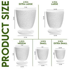 Utopia Home indoor plant pots with drainage holes and saucers