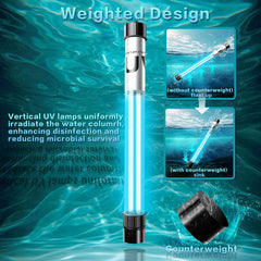 uvcoolplunge 20W Pond UV Light close-up of glass tube
