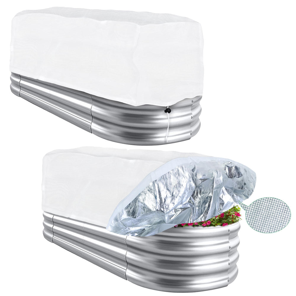 UYEDUJZ frost cloth plant cover front view with adjustable drawstrings