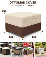 Vailge ottoman cover showing padded handles for easy use