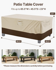 Vailge outdoor table cover with padded handles
